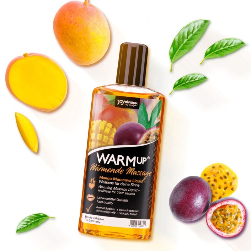 Olio da Massaggio Riscaldante WARMup Mango e Maracuja di Joydivision