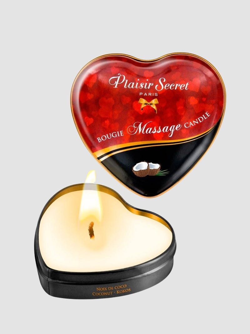 Bougie de massage mini coeur noix de coco 35 ml