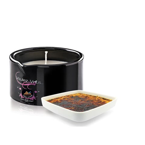 Bougie de Massage Gourmande Crème Brûlée Allume-moi