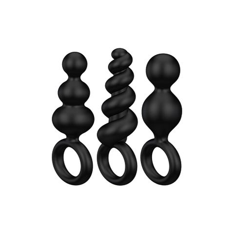 Kit 3 Plugs Anal Satisfyer Booty Call Black