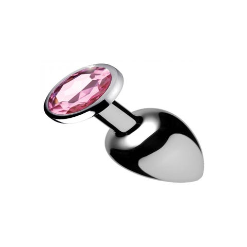 Plug Anal Métal Bijou Pink Gem Small 