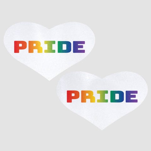 Caches-Seins Love Coeur Blanc Pride
