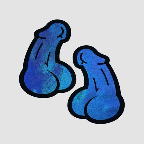 Autocollants Pénis Bleu