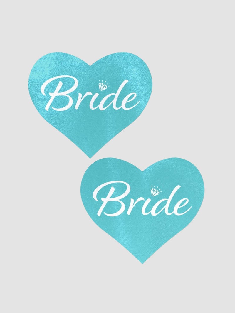 Caches-Seins Coeur Bride Bleu