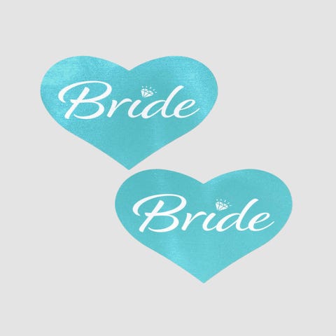 Caches-Seins Coeur Bride Bleu