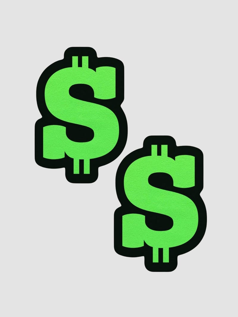 Caches-Seins Glitter Dollar Doré