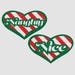 Caches-Tétons Coeur Naughty and Nice Noël