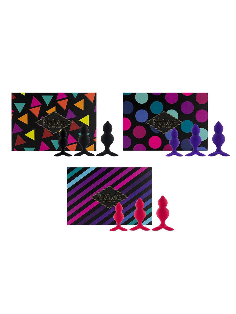 Kit di 3 Plugs Anali Bibi Twins