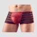 Boxer Rayé Bimatière Rouge & Noir