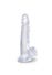 Dildo avec Testicules 17,8 cm King Cock Clear