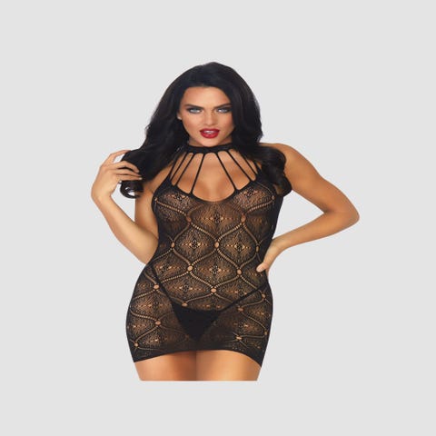 Robe Dos Nu & Dentelle Noire