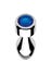 Plug Anal Métal Weighted Bijou Blue Gem Small