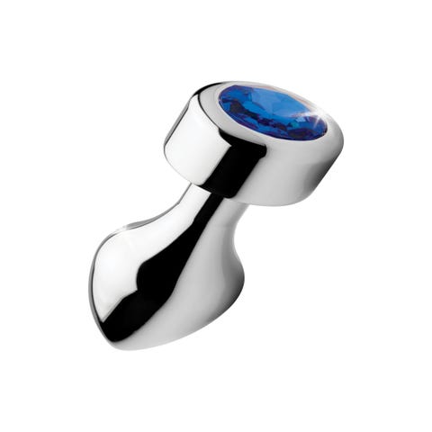 Plug Anal Métal Weighted Bijou Blue Gem Large