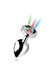 Plug Anale in Metallo Luminoso Light Up Large