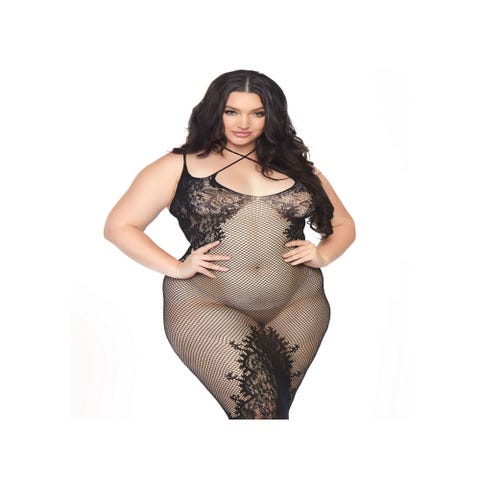 Robe Longues Résille & Dentelle Noire GT