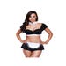 Costume Soubrette 3 Piàces Noir & Blanc