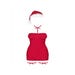 Camicia da Notte Mamma Natale Kissmas 3 Pezzi Rossa