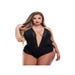 Body Ouvert GT en Dentelle et Satin Noir