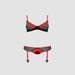 Ensemble Cyra 2 Pièces Noir & Rouge