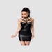 Robe Wetlook Col Harnais Noire 