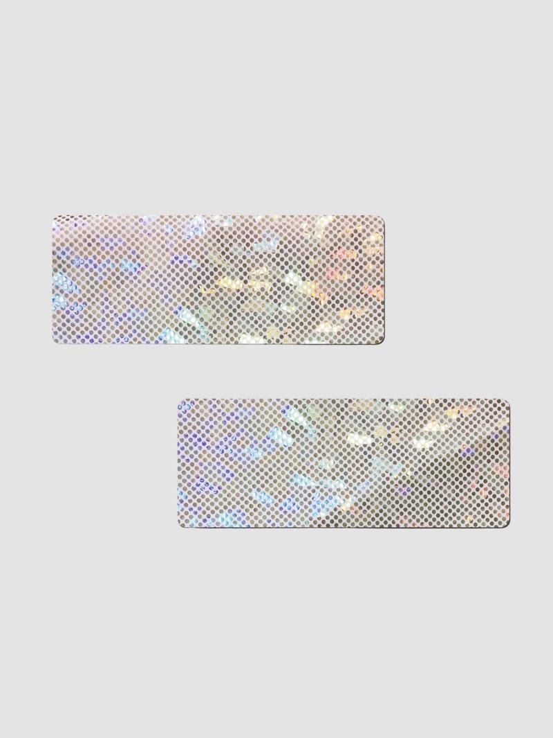 Caches-Tétons Barre Disco Blancs