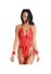 Body Dentelle Florale & Menottes Rouge