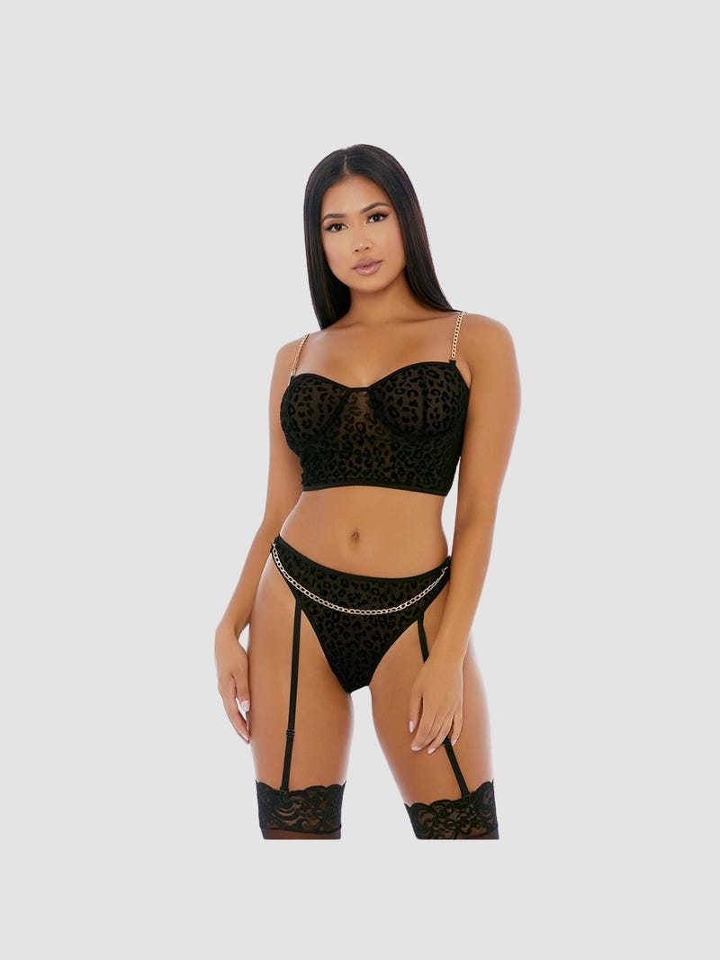 Ensemble 2 Pièces Chain Me Up Bustier Noir