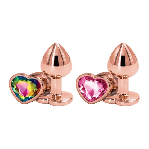 Plug Anal Bijou Coeur Rear Assets Rose Gold Small