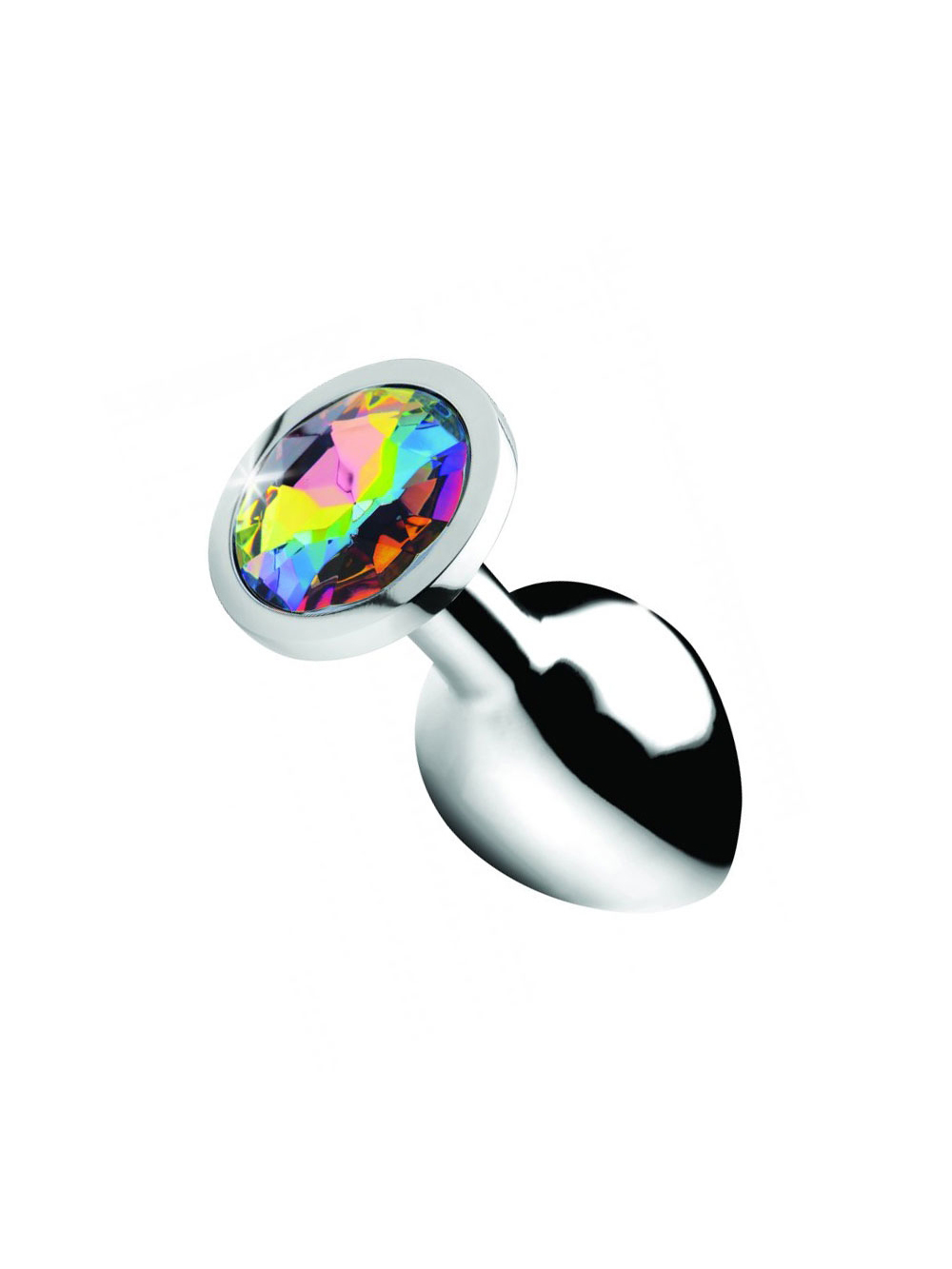 Plug Anale in Metallo Gioiello Rainbow Prism Gem Medium main product photo