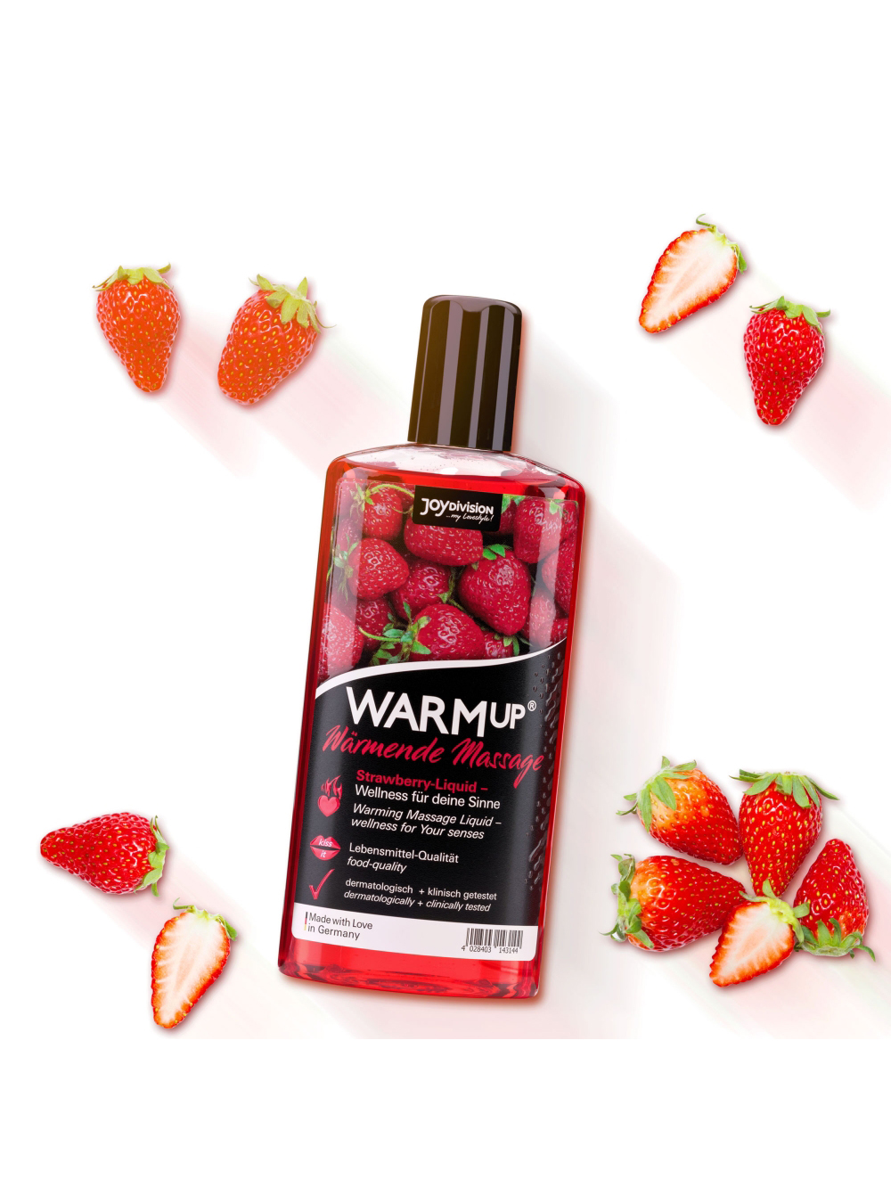 Huile de Massage Gourmande Chauffante WARMup Fraise main product photo