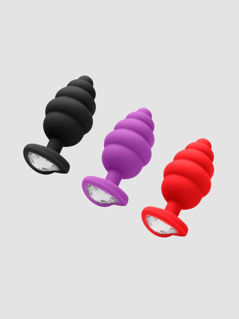 Plug Anal Bijou Regular Ribbed Diamond