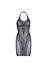 Robe 86962 Résille à Motifs Noire