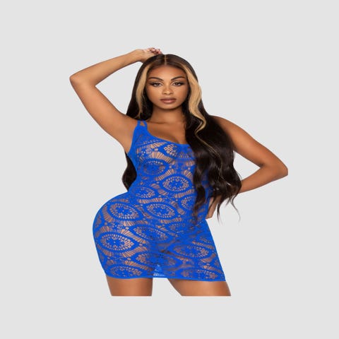 Robe 86961 Résille Bleue