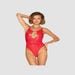 Costume da Bagno Intero Lucido Rosso Keissi