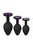Coffret plug anal Zoé noir 3 pièces