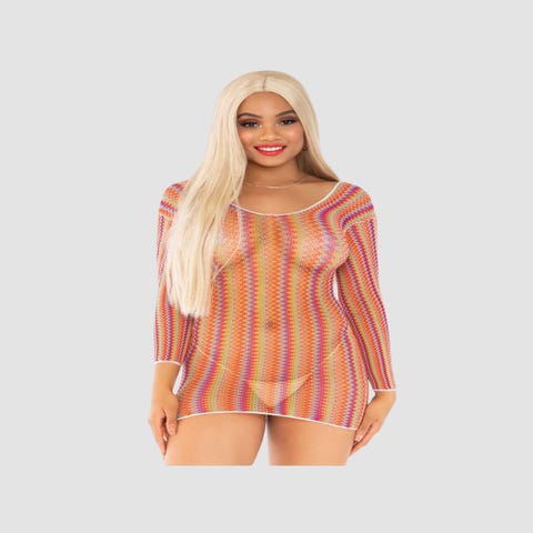 Robe Manches Longues 86158 Résille Multicolore