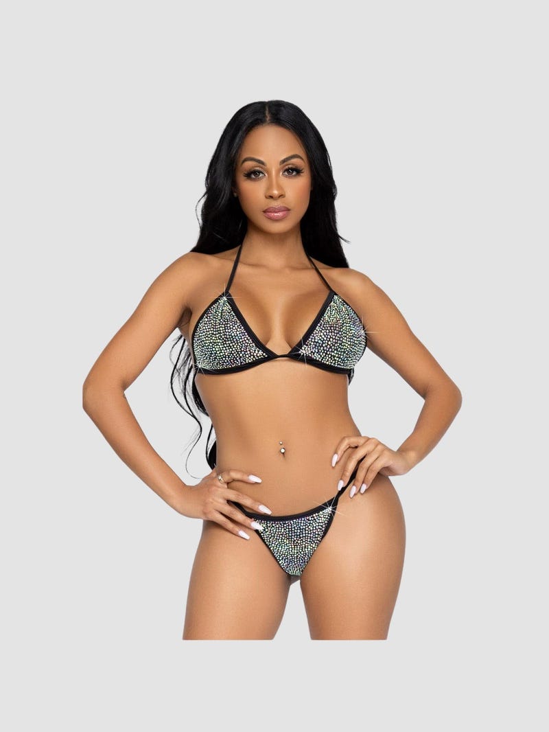 Bikini 2 Pièces 81637 Strass Noir