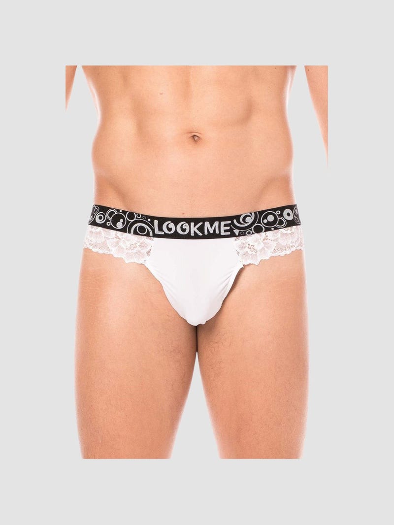 String Tanga LM2006 Dentelle Blanc