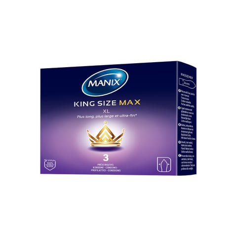 Préservatifs King Size Max Boîte de 3