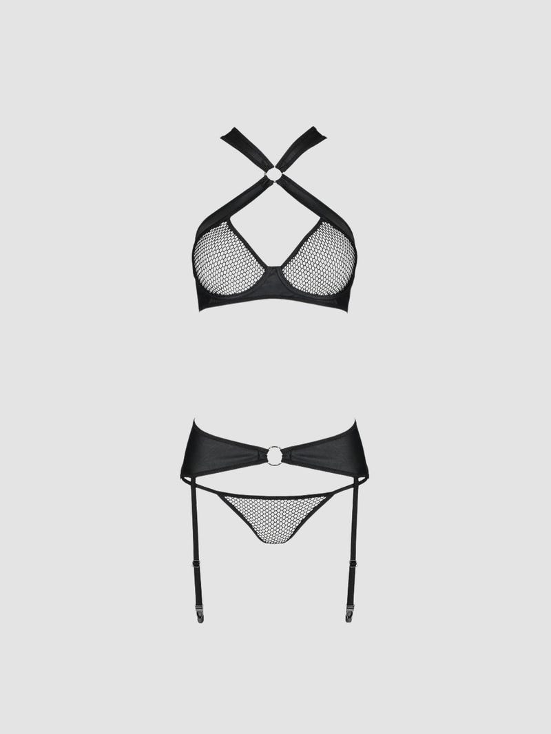 Ensemble 3 Pièces Amanda Leather Collection Noir