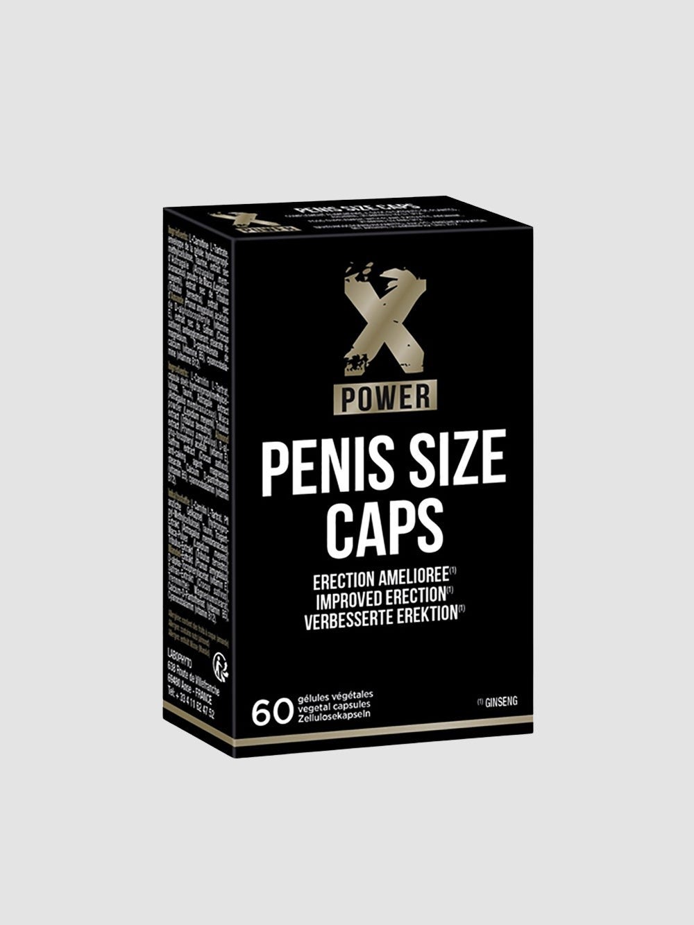 Filles Noir Labophyto Xpower Penis Size Caps 60 Gélules - Image 3