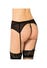 Porte-jarretelles dentelle et string P5123 noir