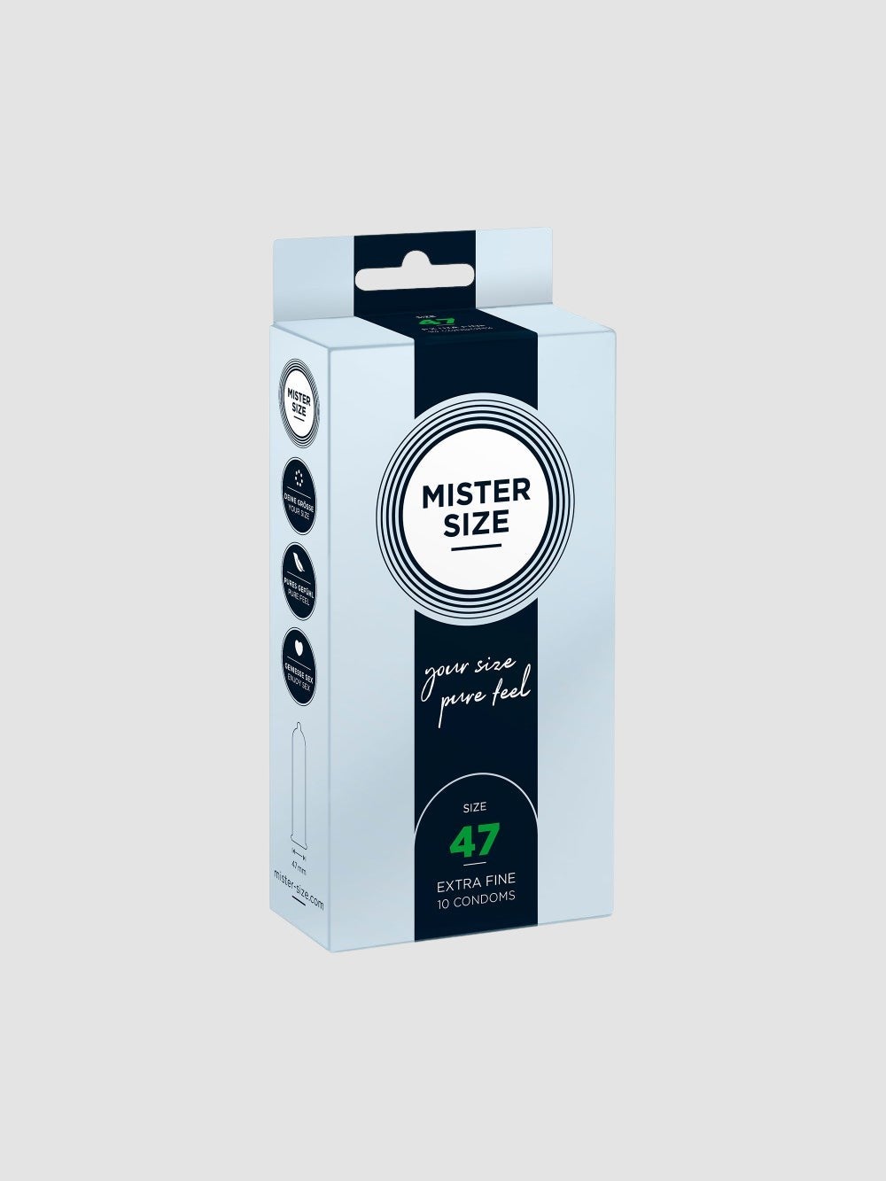 Mister Size Homme Préservatifs Humidifiés, Lisses, 47 Mm, 10 Pièces - Image 6