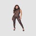 Combinaison Ouverture Zip Dentelle Noire