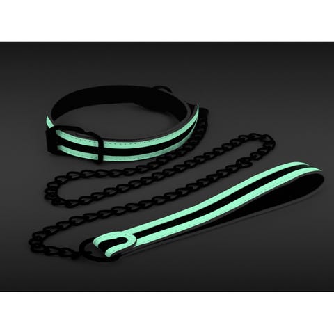 Collier & Laisse Phosphorescents GLO Bondage