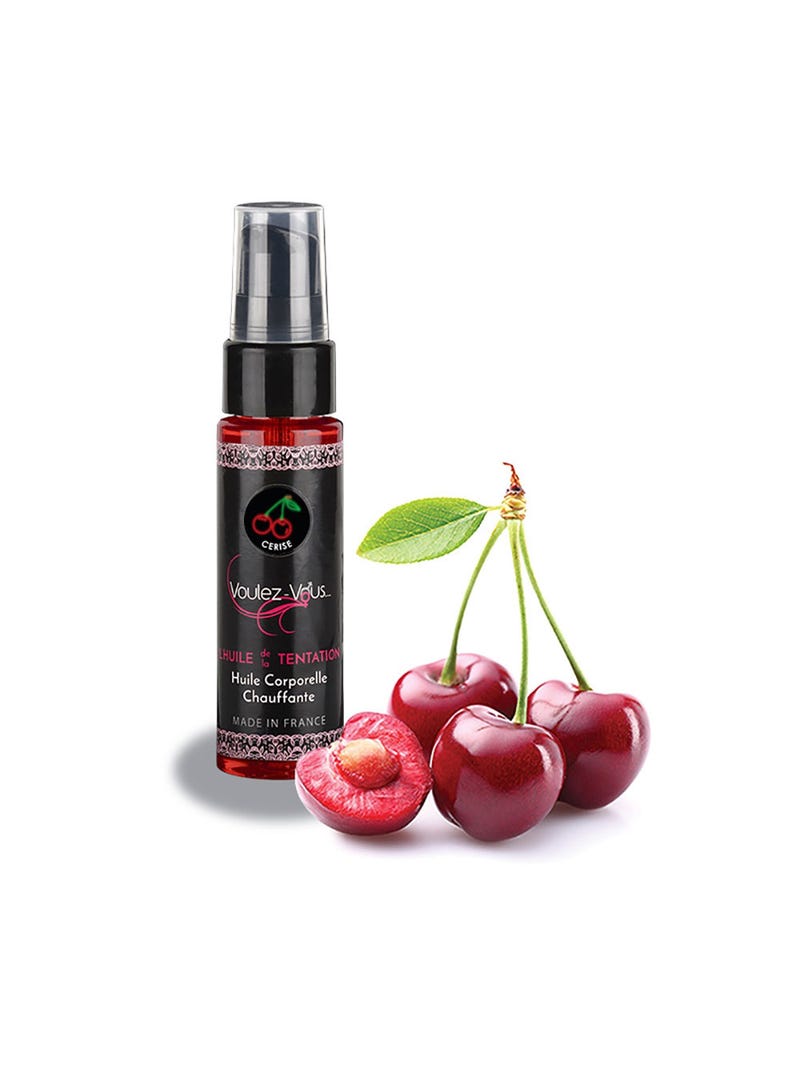 Huile Comestible & Chauffante Cerise Huile de la Tentation main product photo