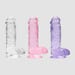 Gode avec Testicules Crystal Clear 15,2 cm