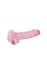 Gode avec Testicules Crystal Clear 17,8 cm