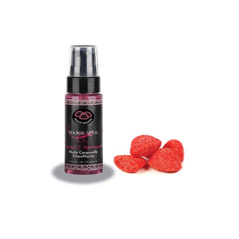 Huile Gourmande & Chauffante Fraise Tagada Huile de la Tentation