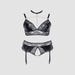Ensemble 2 Pièces Wetlook & Dentelle Noir GT